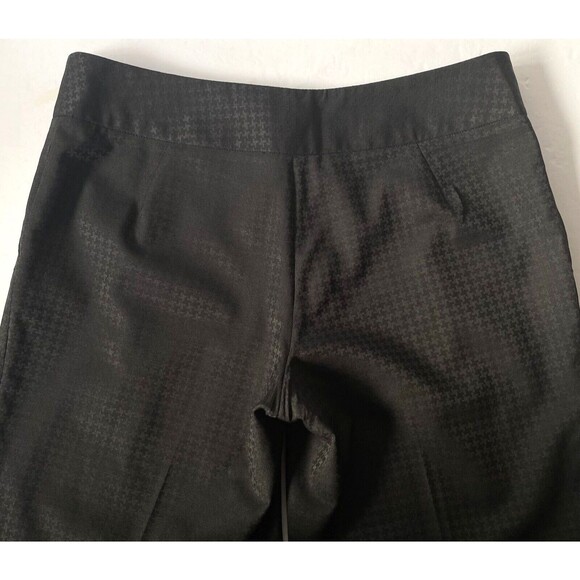 Zanella Houndstooth Libby Trousers Pants Womens 10 Dark Gray Wool Made in Italy - Picture 6 of 14